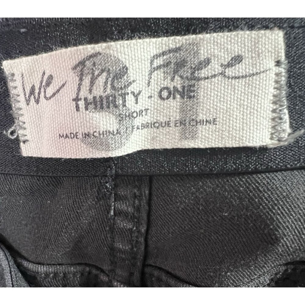 We The Free People Size 31 Flare Jeans Black Stretch Pull On - Picture 8 of 13